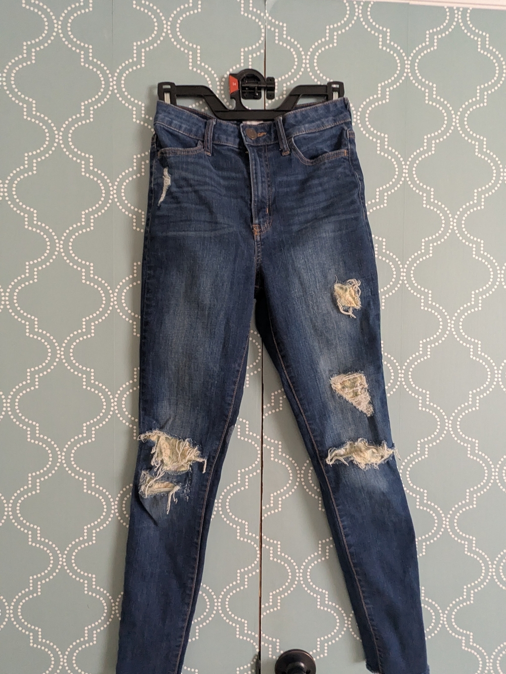 SO Dark Blue Distressed Kids Leggings